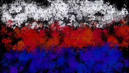 Russia flag color  illustration, Russia day grunge background 