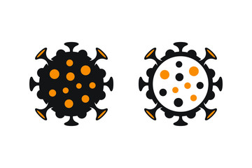 Spotted Coronavirus Covid-19 Filled and Outlined Icons