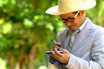 young man using mobile phone