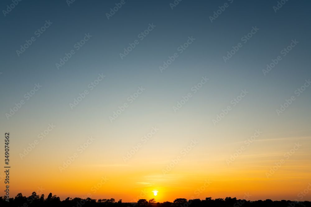Wall mural beautiful clouds sky sunset background