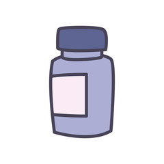 Medicine jar fill style icon vector design