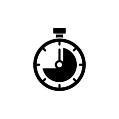 Stopwatch timer icon vector flat design