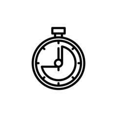 Stopwatch timer icon in line art style,  icon vector design eps 10