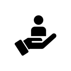 Customer care icon, Customer Retention Vector Icon, Patient assistance icon, Service support, Safety pictogram vector icon on white background