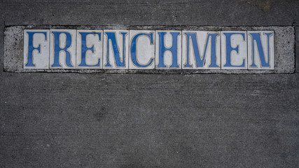 Frenchmen Street Tiles with Copy Space Below