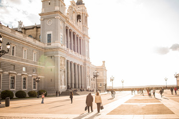 Obraz premium Sunset in the city of Madrid, Spain