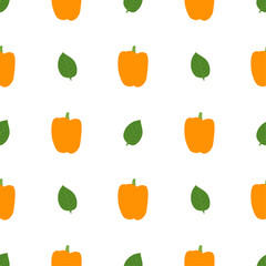 Pepper. Colored Seamless Vector Patterns