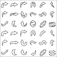 Premium mega Set of arrow icons design