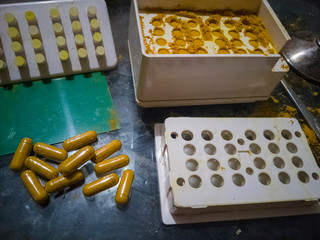 elaboración de capsulas de curcuma