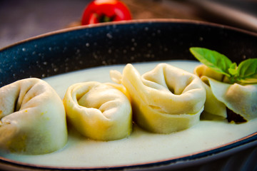 Pasta, food and tomato fresh for designers