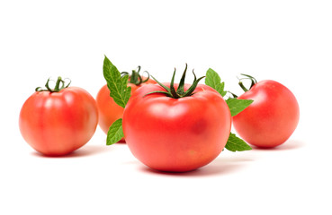 fresh tomato isolated on white background