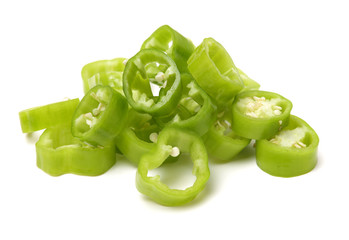 peppers on a white background