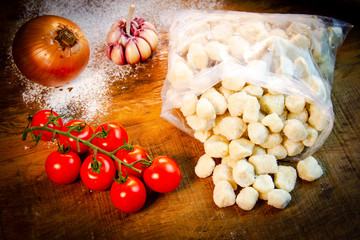 Pasta, food and tomato fresh for designers