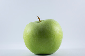 green apple on white background