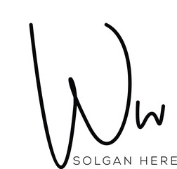 letter WW logo vector signature design