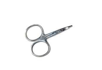 small nail scissors on a white background