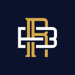 Initial Letter RB BR Monogram Logo Design
