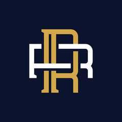 Initial Letter RR Monogram Logo Design