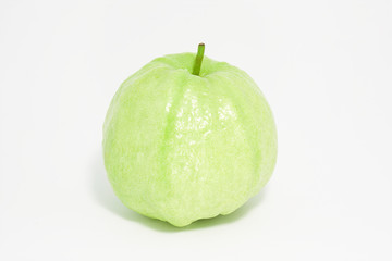 Guava fruit isolated on white background.