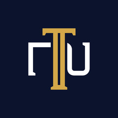 Initial Letter TN NT Monogram Logo Design