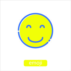 Vector design of cute emoji icons