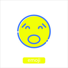 Vector design of cute emoji icons