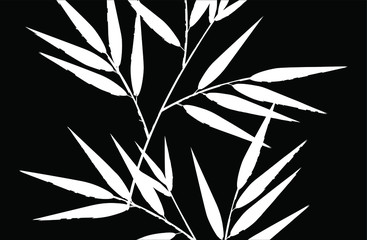 
Bamboo leaf composition in design. Vector romantic landscape with bamboo trees on a white and gray background, and various attractive colors make an exclusive design
