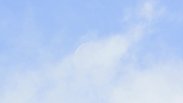 The moon
And beautiful sky clouds