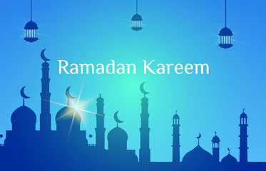 Vector design illustration of Ramadan background