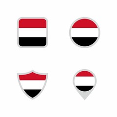 Flag of Yaman / Yemen Icon : Suitable for Country Theme, Infographics and Other Graphic Related Assets.