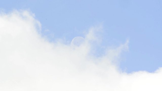 The moon
And beautiful sky clouds
