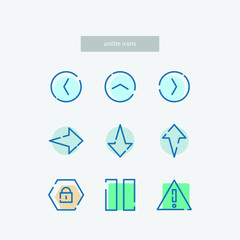 simple vector design collection of icons