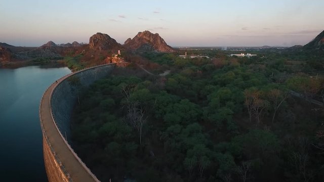 Dam of A&ccedil;ude do Cedro, in Quixada (northeast Brazil). First dam build in Brazil.