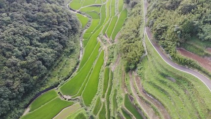 japanese landscape - hamanoura no tanada - genkai - saga (aerial photography)