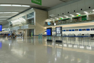 Interior view of Naha Okinawa Airport in Okinawa, Japan