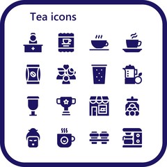 tea icon set