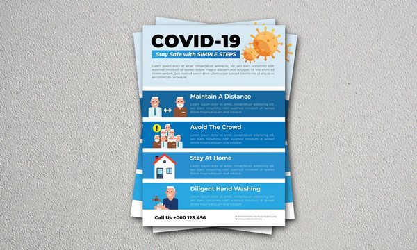 covid template flyer 19 coronavirus novel