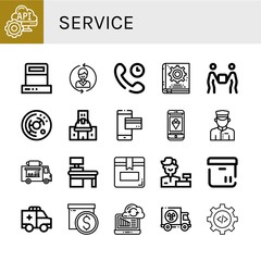 Set of service icons