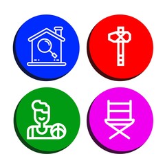 equipment simple icons set