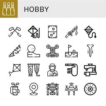 hobby icon set
