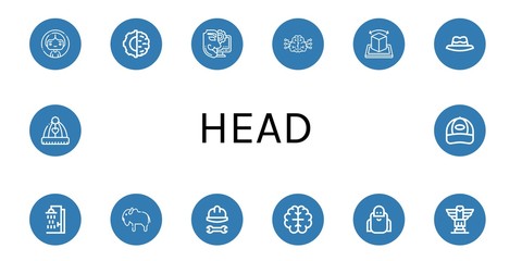 Set of head icons