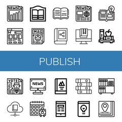 publish icon set