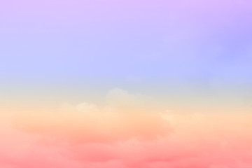 Sun and cloud background with a pastel colored