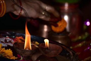 Diya for pooja aarti 