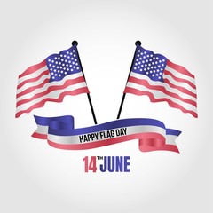 USA Flag Day Vector Illustration 