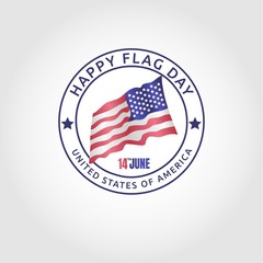USA Flag Day Vector Illustration 