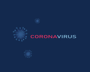 Corona Virus .for illustration, blue phantom Background