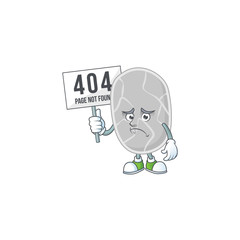 gloomy face of nitrospirae cartoon character with 404 boards