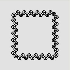 spiral frame vector design
