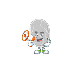 An image of nitrospirae cartoon design style with a megaphone